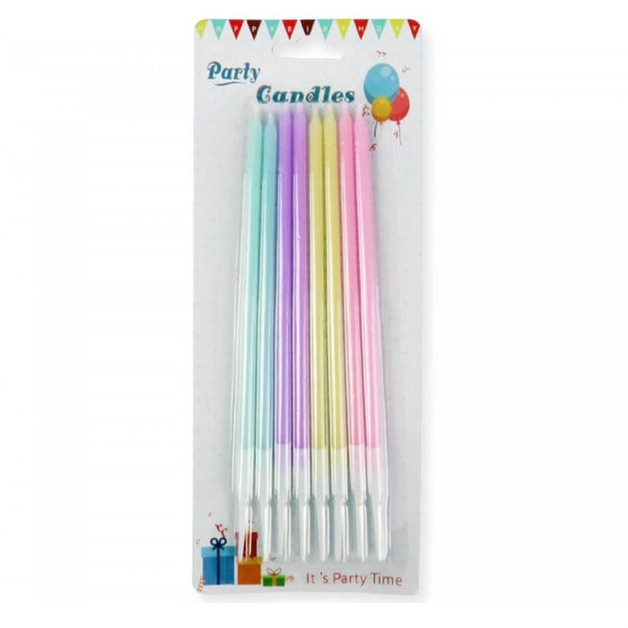 Makaron Uzun Çubuk Mum 6 adet