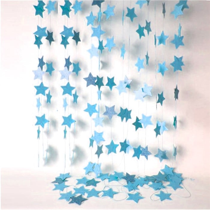 Mavi Yıldız Asma Süs 3 m