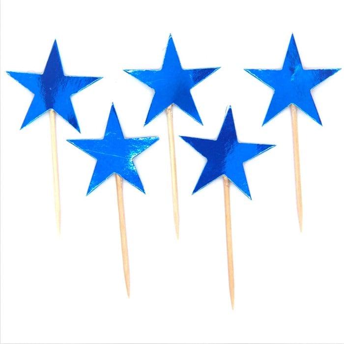 Mavi Yıldız Kürdan - 15 Adet