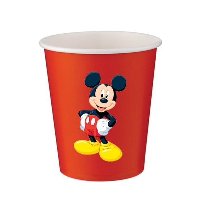 Mickey Mouse Stickerlı Bardak - 5 Adet
