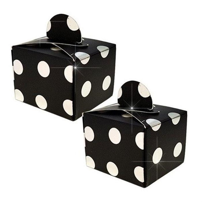 Minik Lokum Şeker Kutusu - Siyah Gümüş - 10 Adet