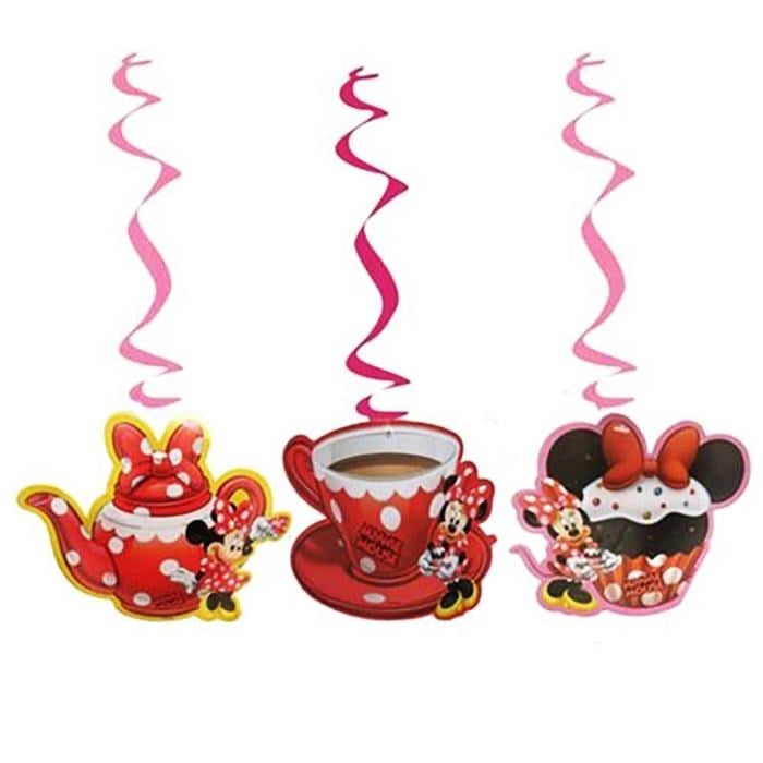 Minnie Mouse Cafe 3'lü Asmalı İp Süs