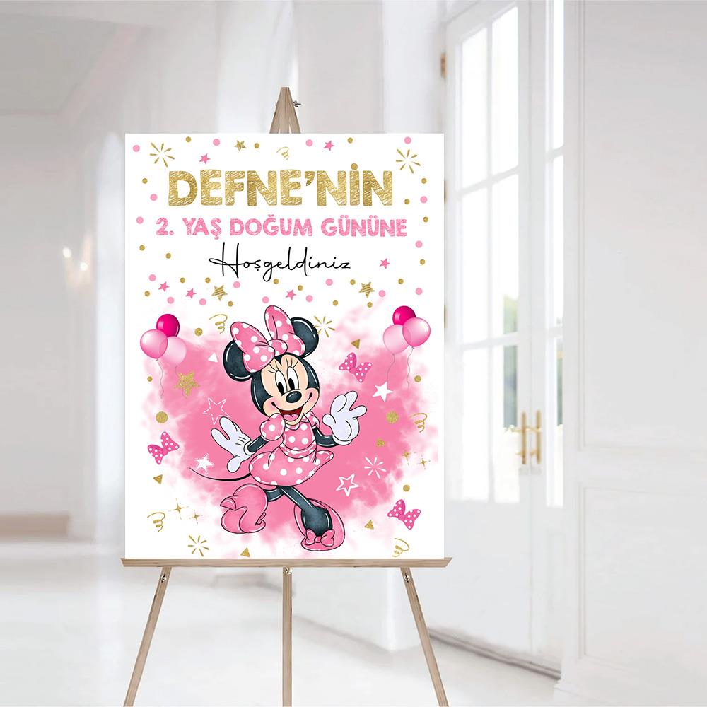Minnie Mouse Karşılama Panosu Vinil Branda