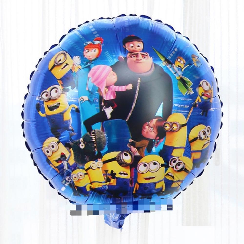 Mnions Temalı Yuvarlak Folyo Balon