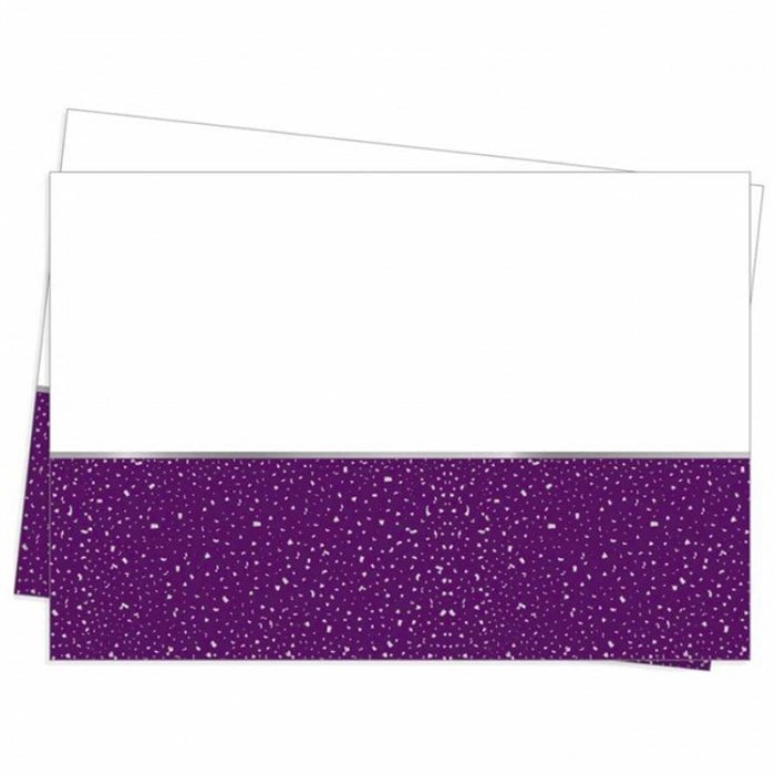 Mor Beyaz Desenli Plastik Masa Örtüsü