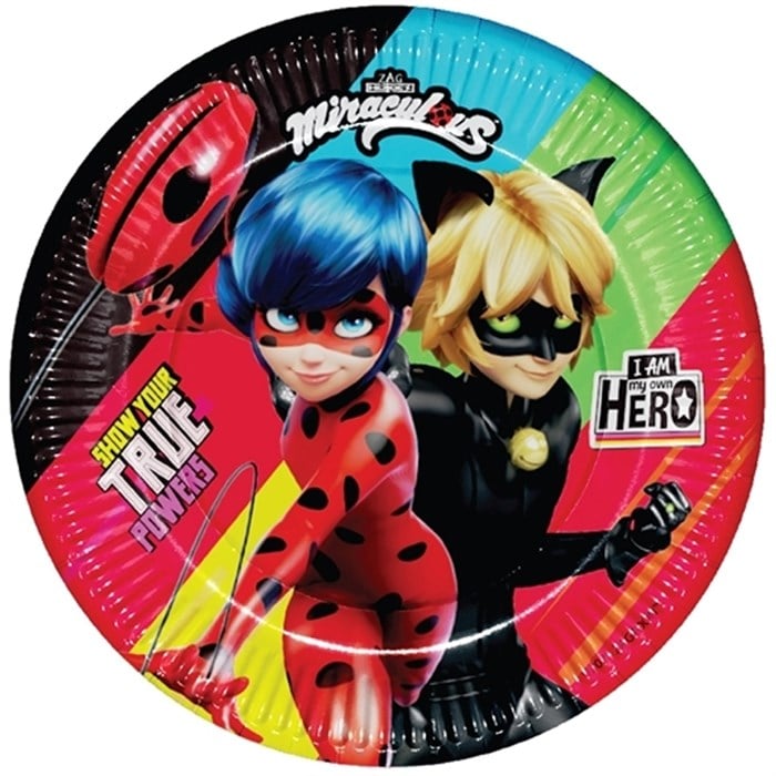 Mucize Uğur Böceği Tabak - 8 Adet - 23 cm