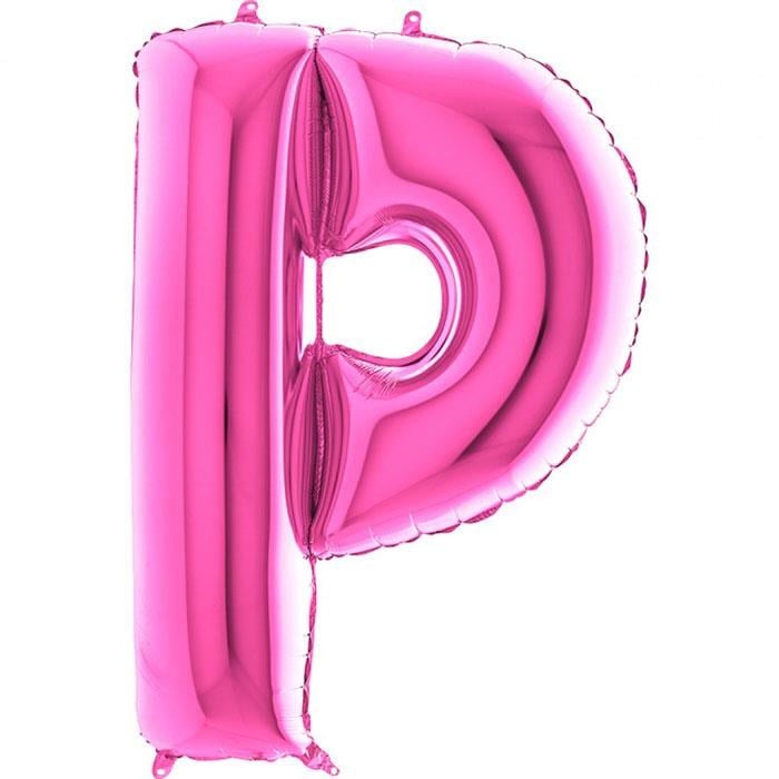 P Harfi Fuşya Folyo Balon 1 Metre
