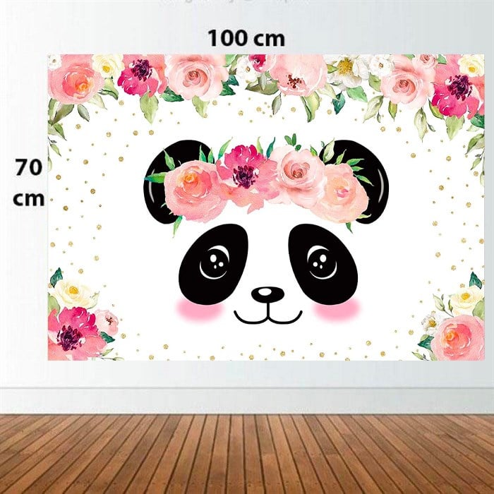 Panda Doğum Günü Branda Afişi 2 - 2 Boy Seçenekli