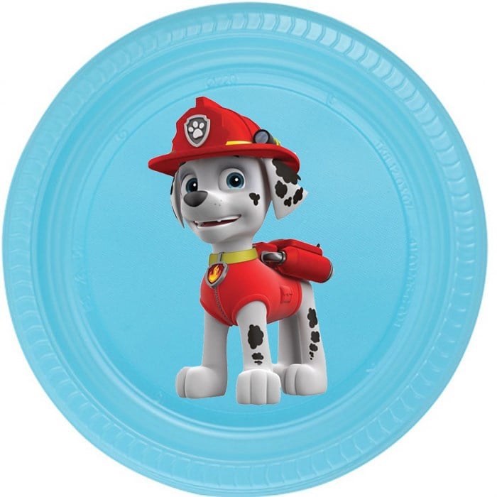 Paw Patrol Marshall Stickerlı Tabak - 5 Adet