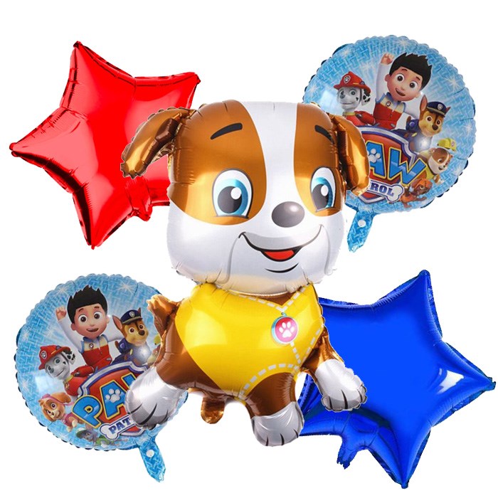 Paw Patrol Rubble Folyo Balon Seti 5'li