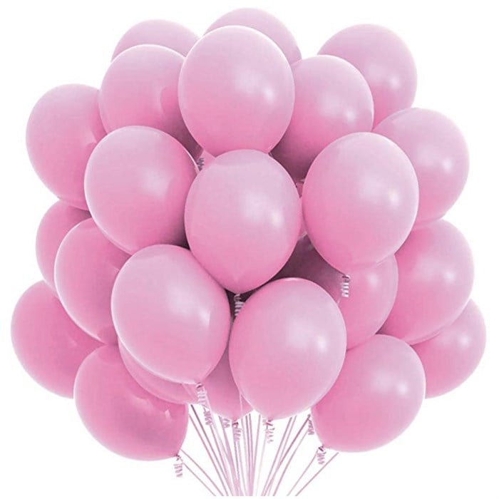 Pembe Baskısız Lateks Balon - 10 Adet