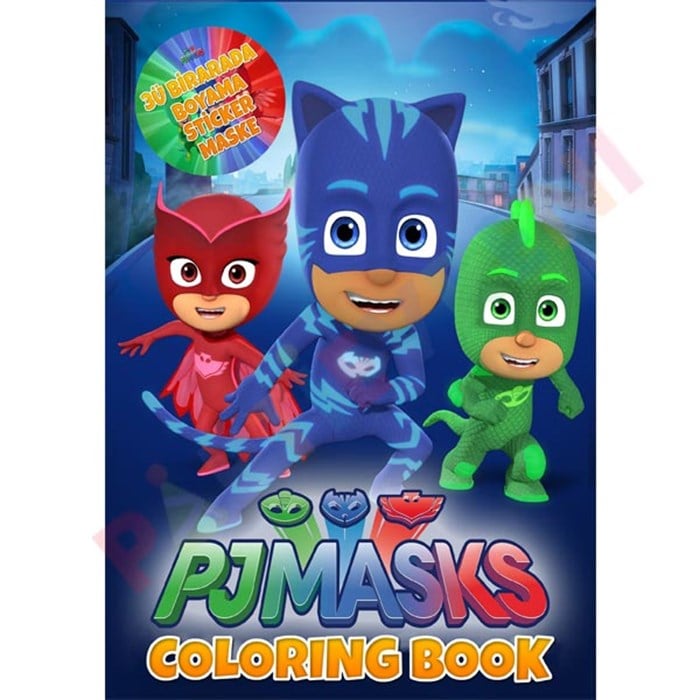 Pj Masks Boyama Kitabı (Sticker+Maskeli)