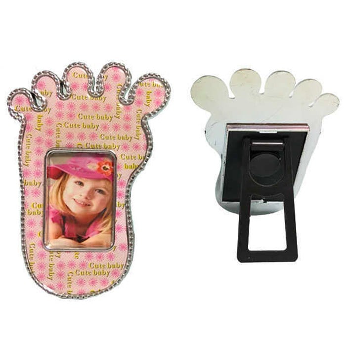 Plastik Çerçeve Pembe Ayak Magnet