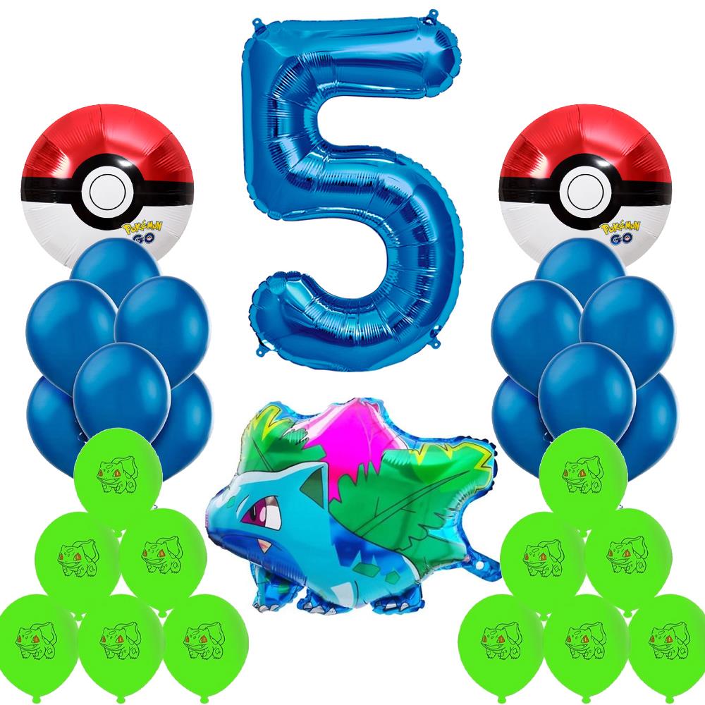 Pokemon Bulbasaur Doğum Günü Balon Seti