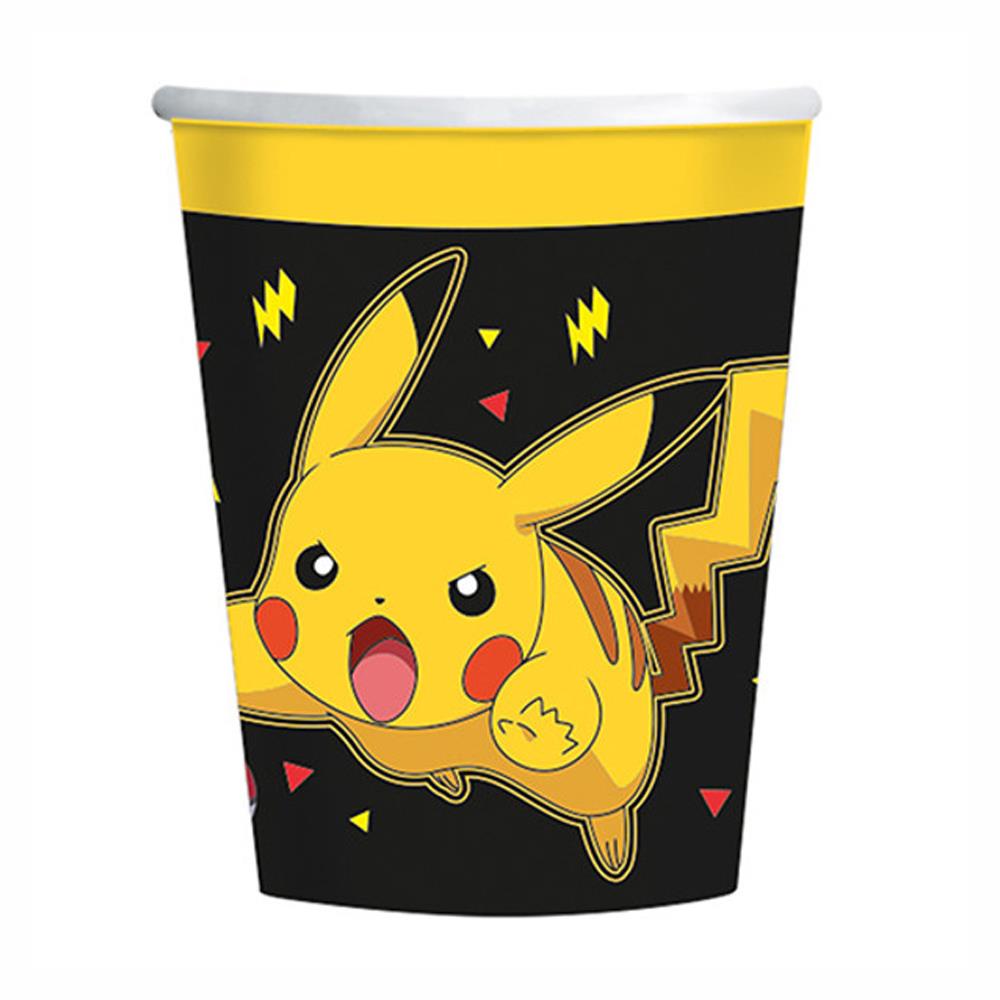 Pokemon Pikachu Temalı Karton Bardak 8'li