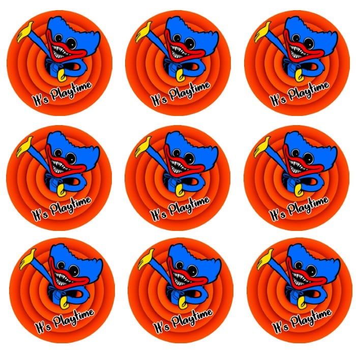 Poppy Playtime Huggy Wuggy Temalı Sticker 10 Adet - 5 cm