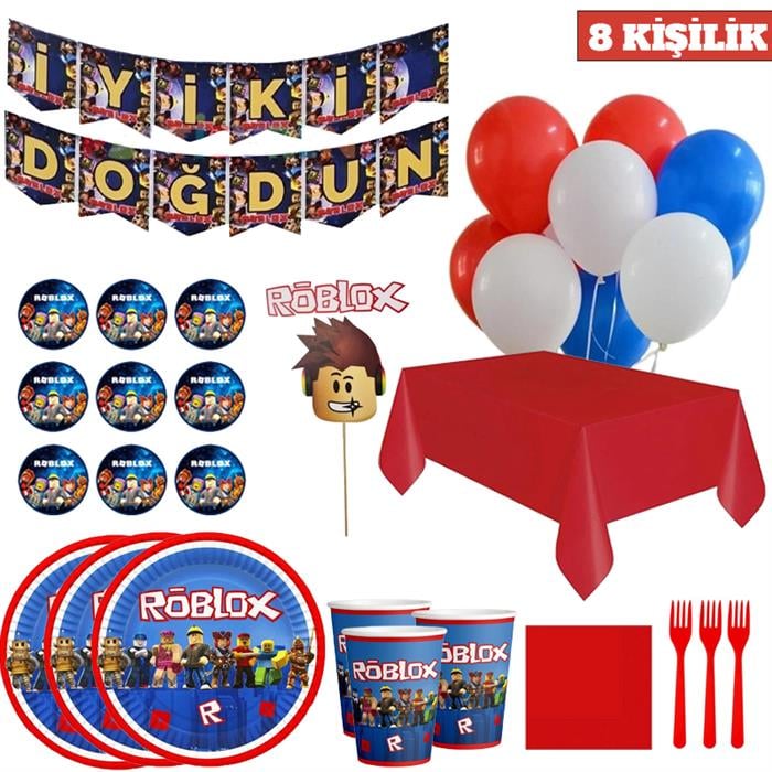 Roblox Doğum Günü Seti 8 Kişilik