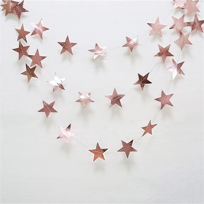 Rose Yıldız Asma Süs 3 m