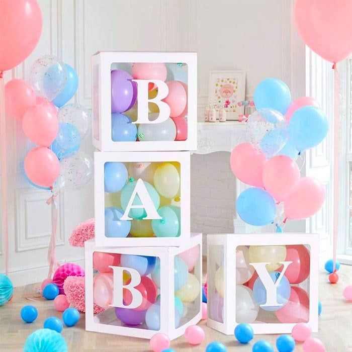 Şeffaf Kutu ve Harf - Beyaz - 25 Cm