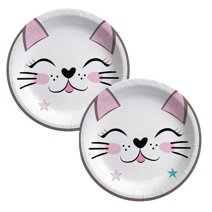 Sevimli Kediler Temalı Tabak - 8 Adet