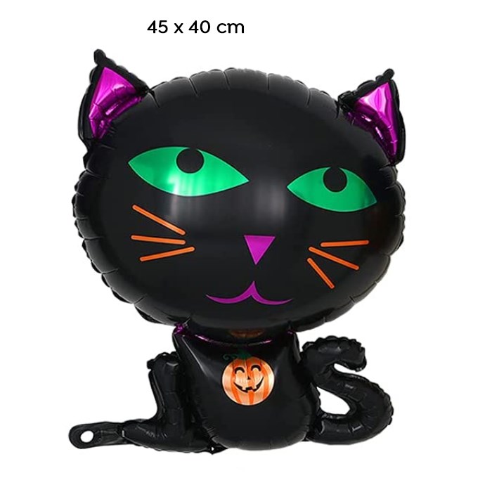 Siyah Kedi Folyo Balon