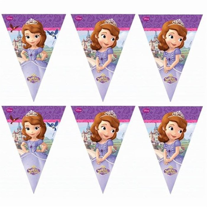 Sofia Doğum Günü Temalı Flama Bayrak