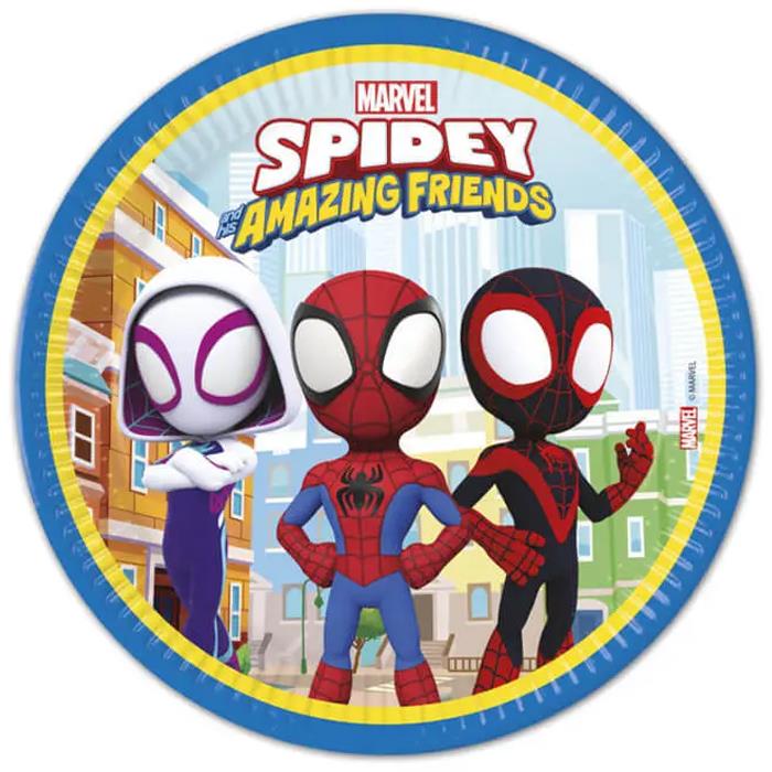 Spidey ve İnanılmaz Arkadaşları Temalı Tabak 8 Adet
