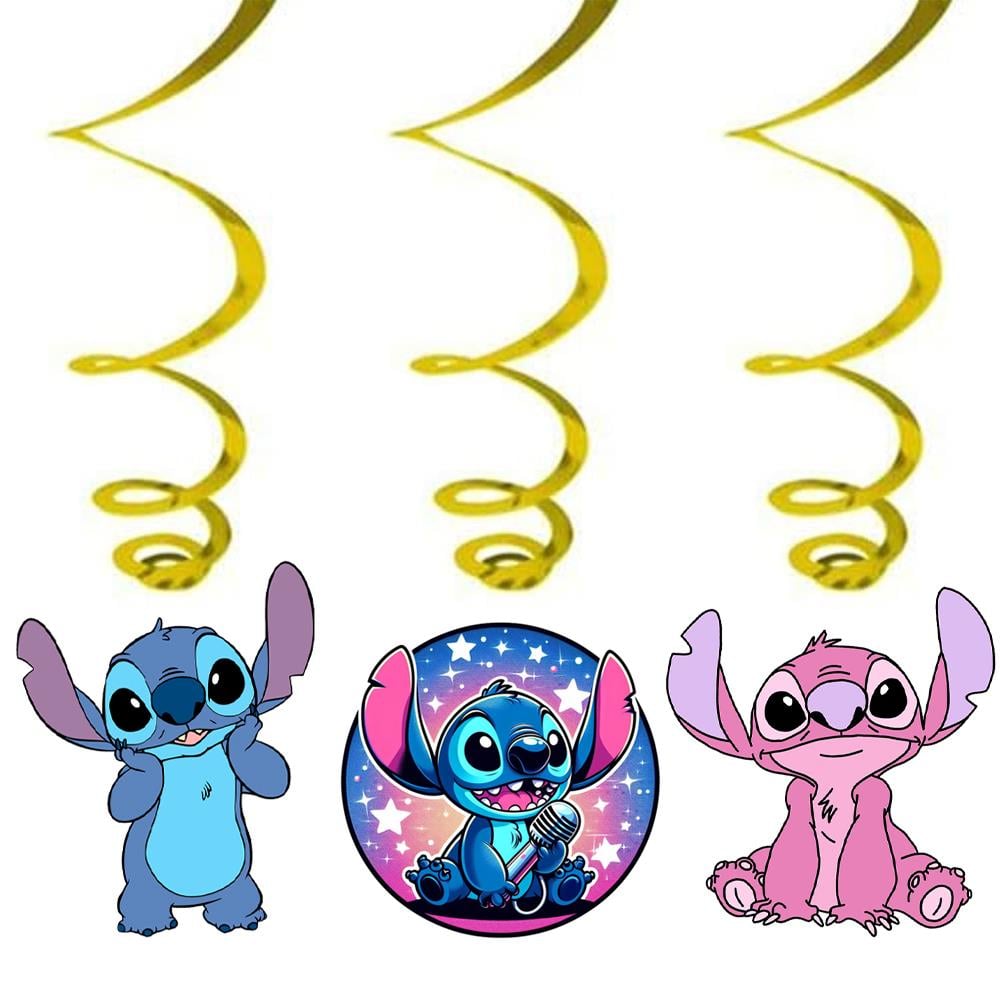 Stitch Temalı Sarkıt Asma İp Süs 3'lü