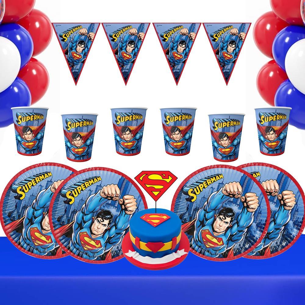 Superman Doğum Günü Parti Seti 16 Kişilik