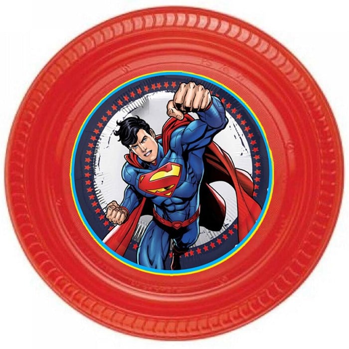 Superman Stickerlı Tabak - 5 Adet