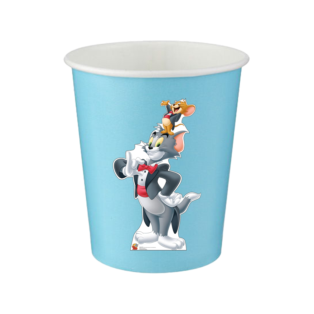 Tom ve Jerry Temalı Mavi Bardak 5 Adet