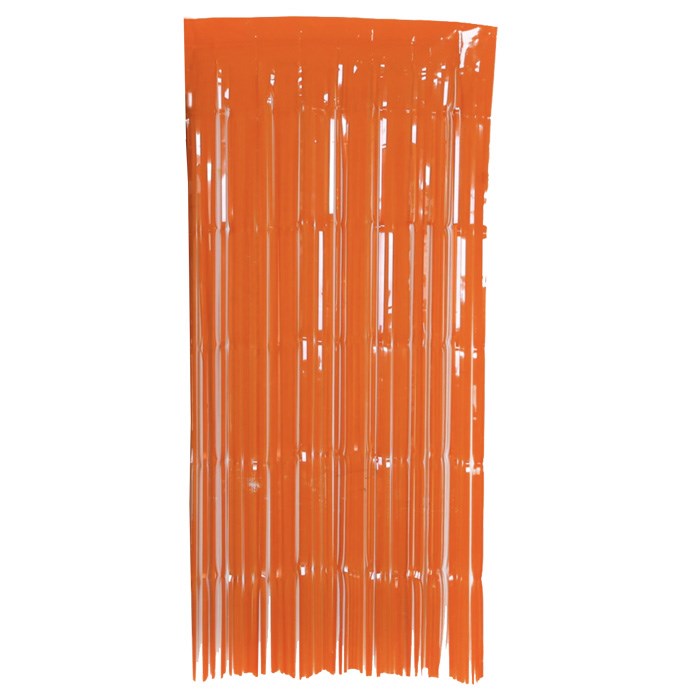 Turuncu Işıltılı Püsküllü Arka Fon Perdesi 100x200 cm