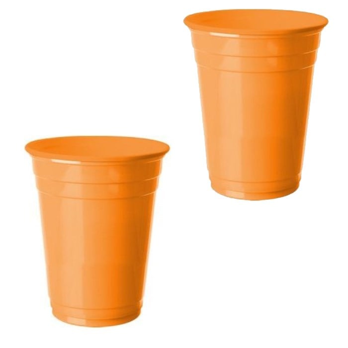 Turuncu Plastik Bardak - 8 Adet