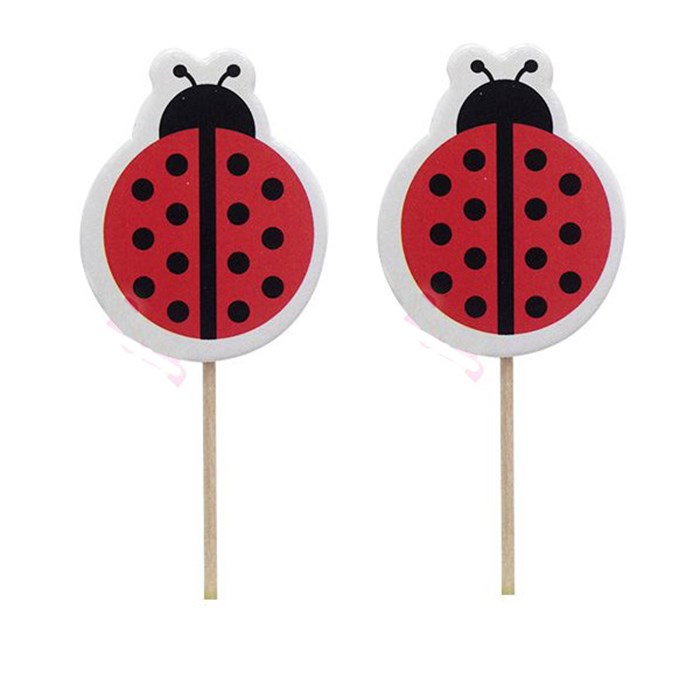 Uğur Böceği Doğum Günü Temalı Kürdan süs 10 Adet