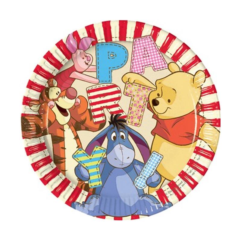 Winnie the Pooh Temalı Karton Tabak 8 Adet