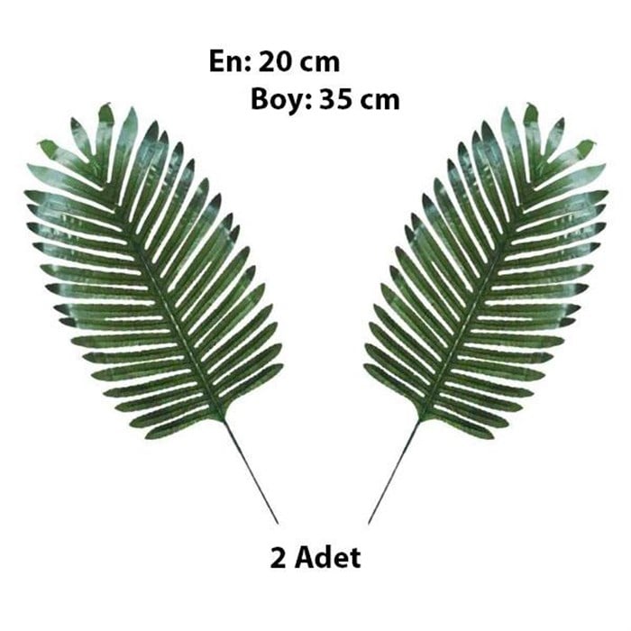 Yaprak Dekor Süs Büyük - 2 Adet - 35 Cm