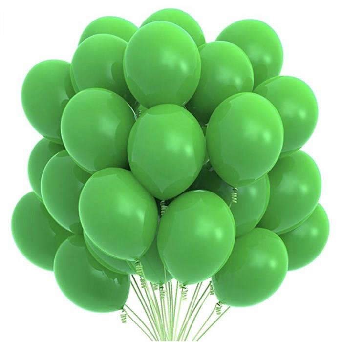 Yeşil Baskısız Lateks Balon - 100 Adet