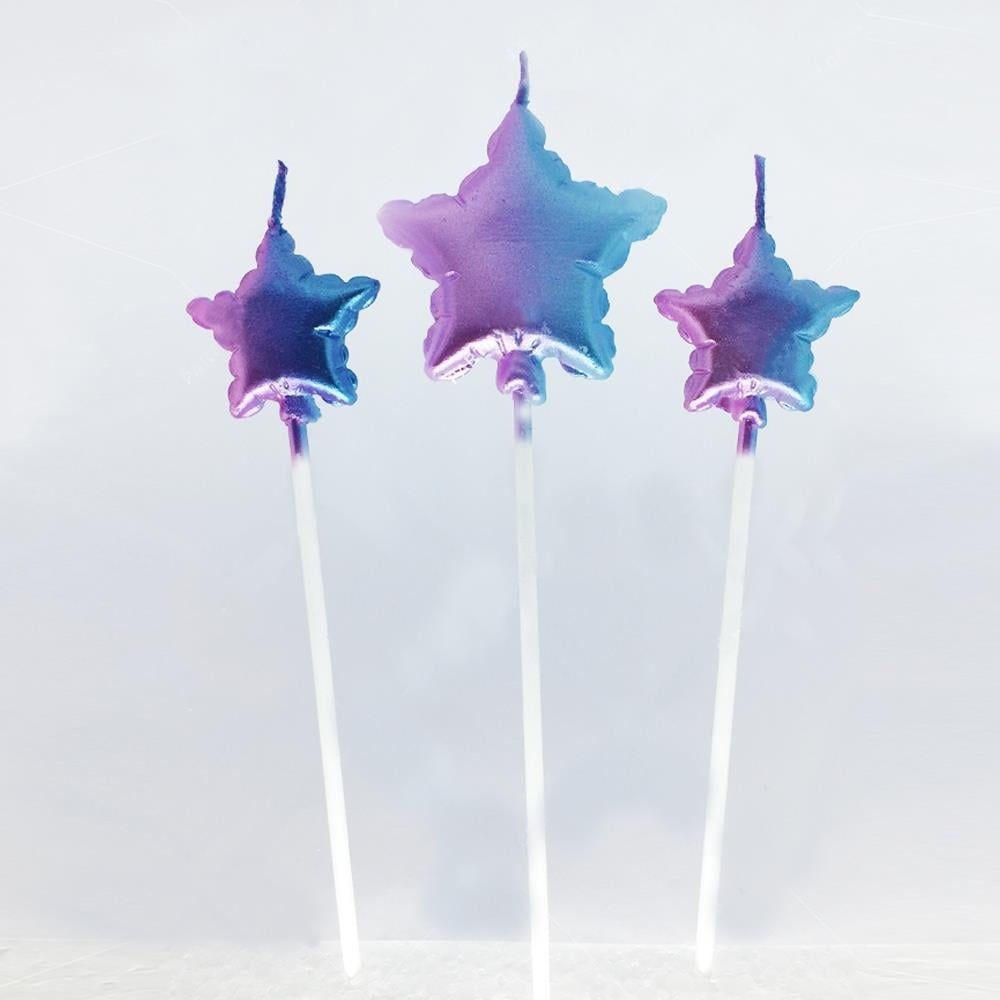 Yıldız Mum Alacalı 17 cm 3 Adet