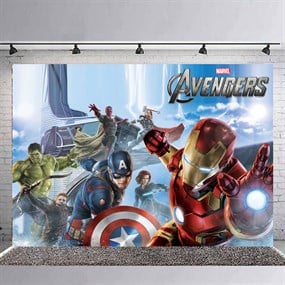 Avengers Doğum Günü Branda Afişi- 70 cm - 100 cm