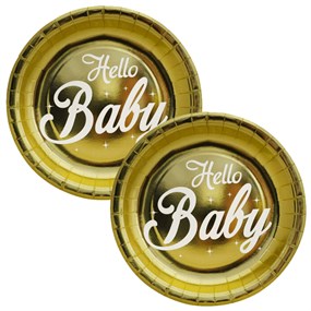 Baby Shower Partisi Premium Gold Tabak