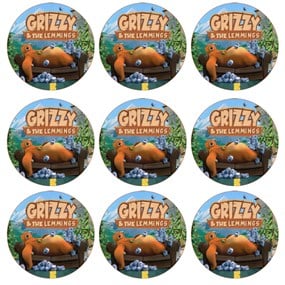 Grizzy ve Lemmingsler Temalı Sticker 10 Adet - 5 cm
