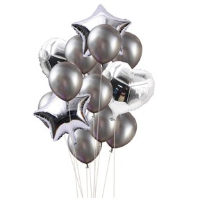 Gümüş Balon Seti - 14 Adet