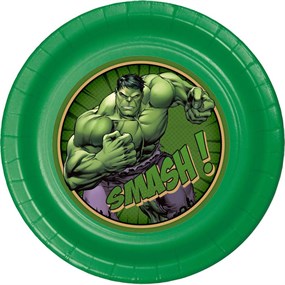 Hulk Stickerlı Tabak - 8 Adet