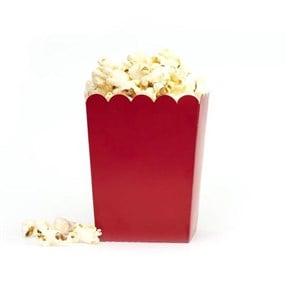 Kırmızı Popcorn Kutusu - 10 Adet