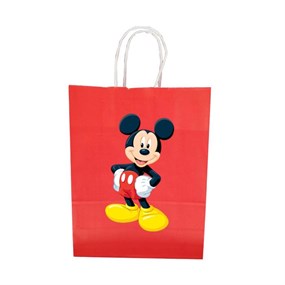 Mickey Mouse Karton Hediye Çantası - 1 Adet