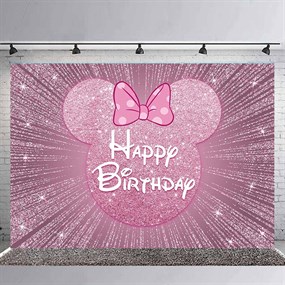 Minnie Mouse Doğum Günü Branda Afişi - 70 cm - 100 cm