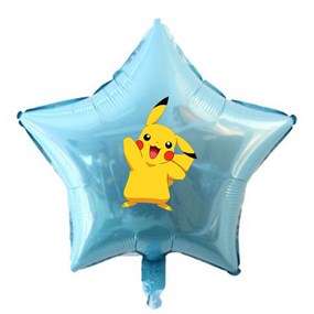 Pikachu Stickerlı Yıldız Folyo Balon