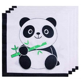 Sevimli Panda Temalı Peçete 16 adet