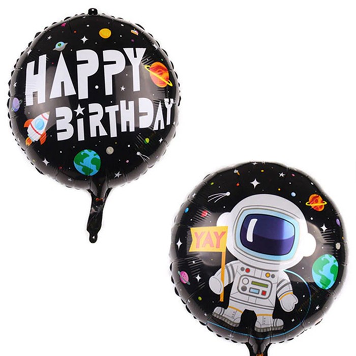 Astronot Uzay Temalı Yuvarlak Folyo Balon 1 Adet