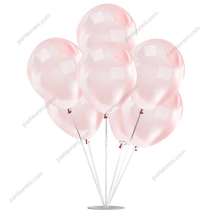 Ayaklı Balon Standı - Kırmızı Şeffaf Balonlu